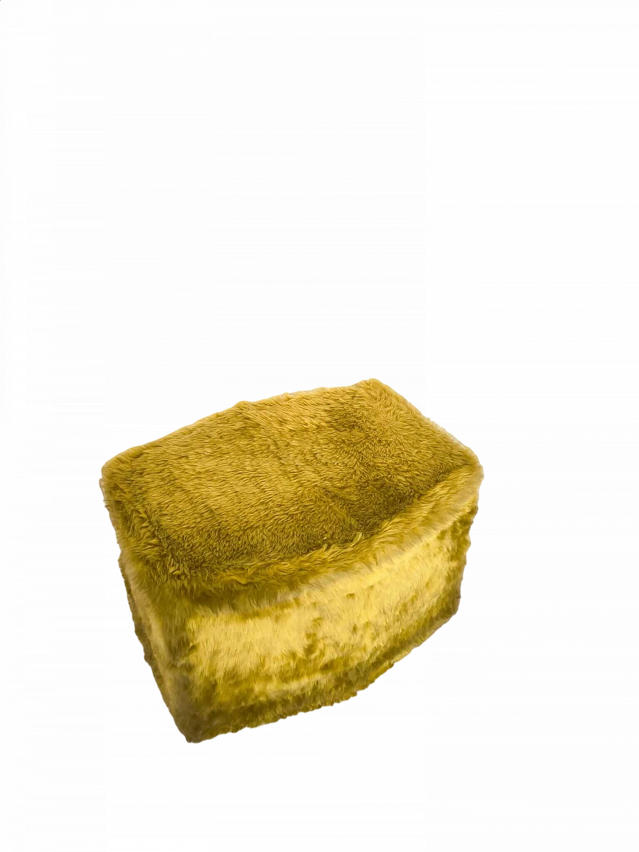 Pouf in pelo floccato con scala interna e vano contenitore, anni '70 6