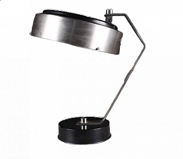 Lampada da tavolo Space Age in metallo, anni '60