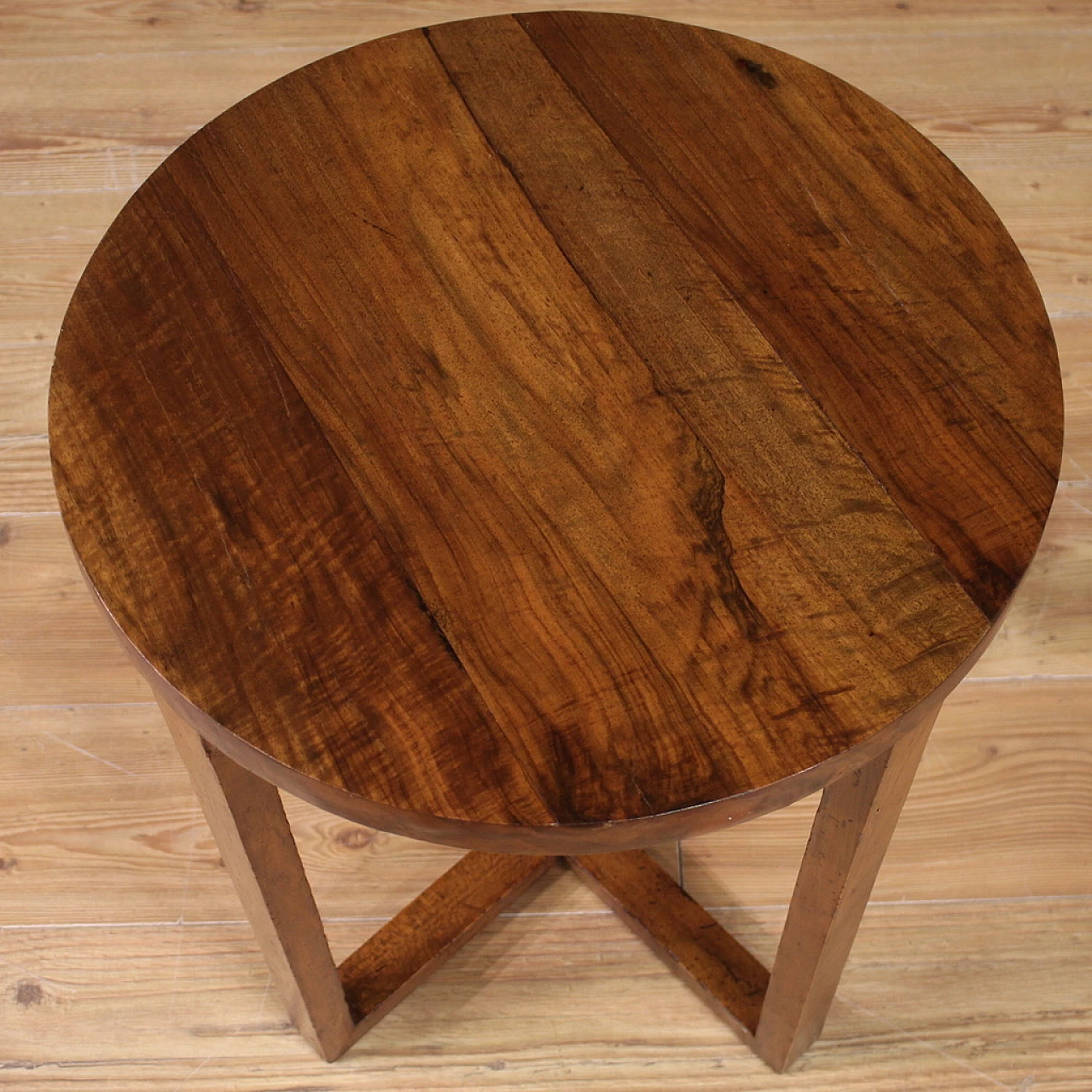 Art Deco coffee table in walnut and exotic wood, 1940s 3