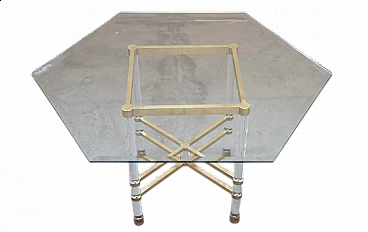 Glass table by Sandro Petti for Angolometallarte, 1970s