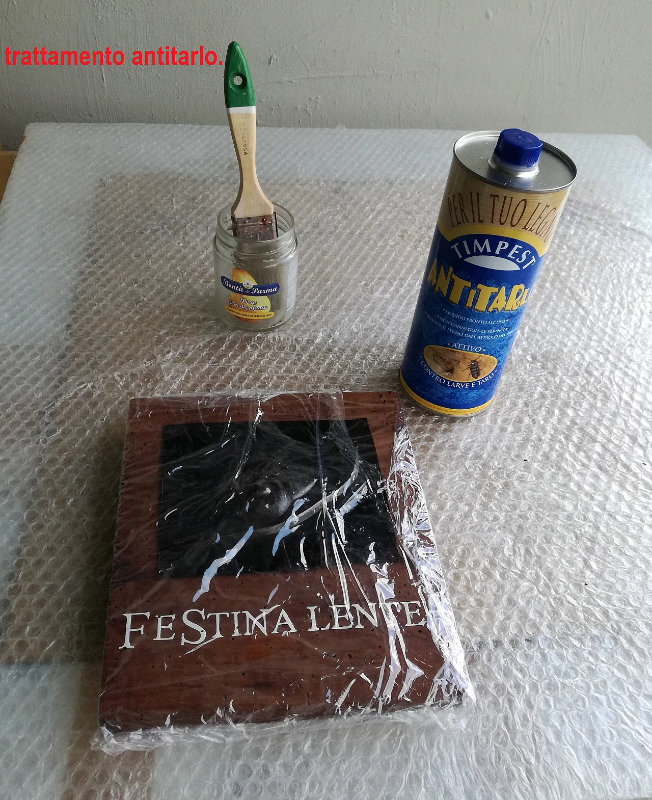 Metal and wood Festina lente tavern sign, early 20th century 7