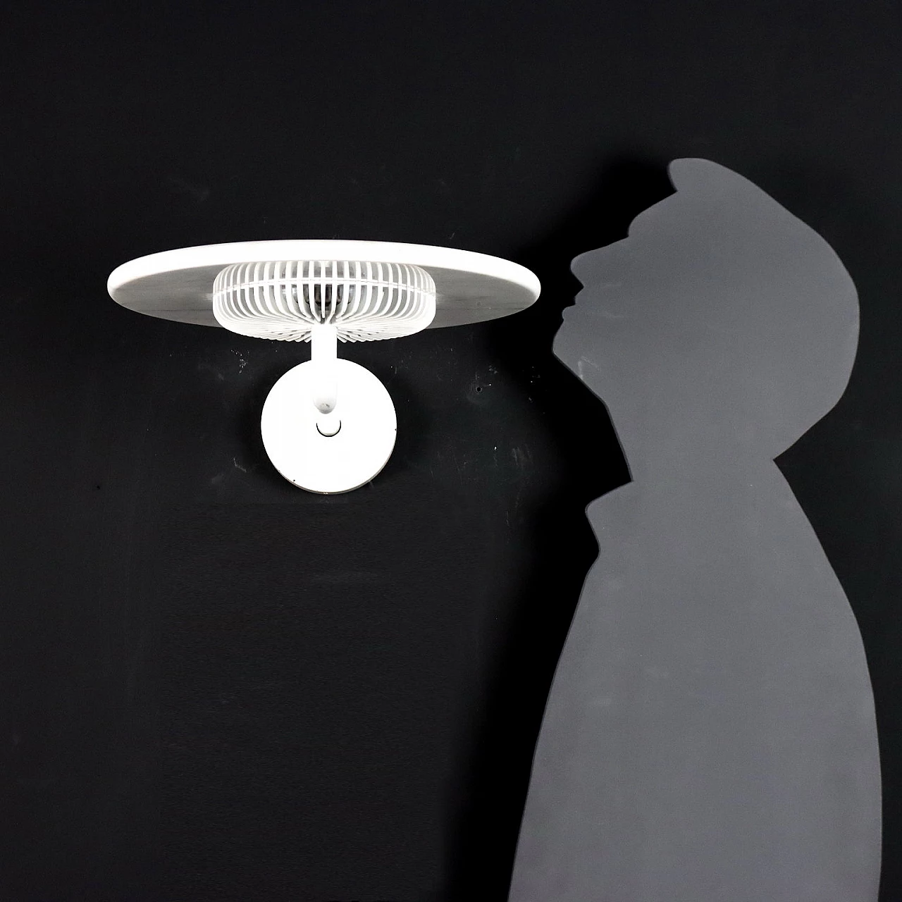 Aureola metal and marble ceiling lamp by Cini&Nils, 1990s 3