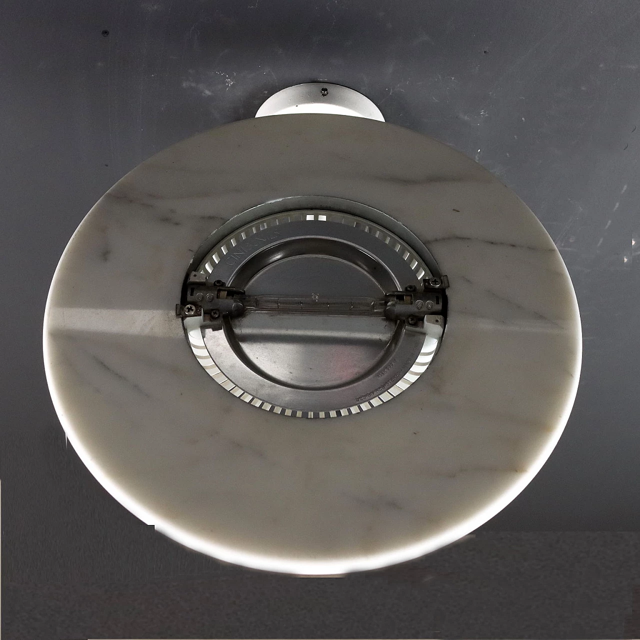 Aureola metal and marble ceiling lamp by Cini&Nils, 1990s 7