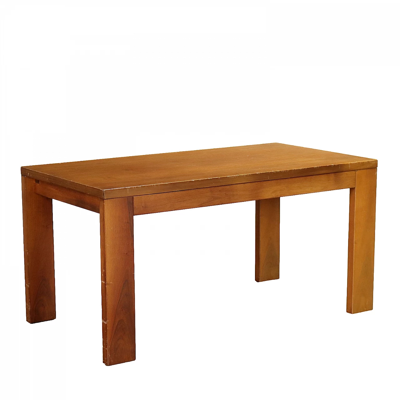 Walnut veneered wood table, 1970s 1