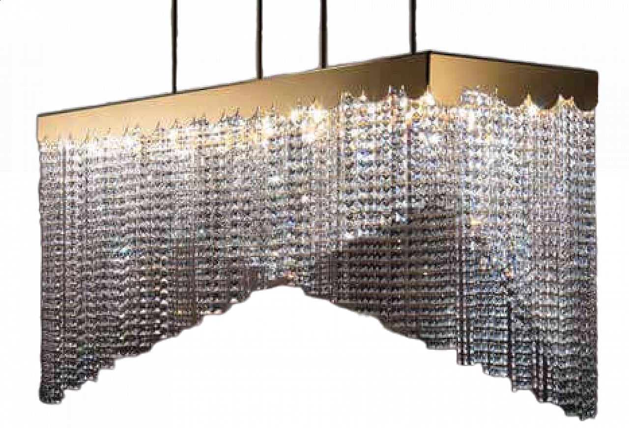 CH506 crystal and brass chandelier by Cappelletti 4