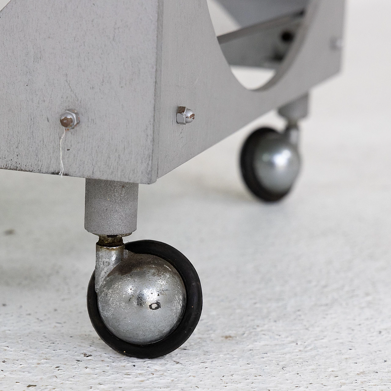 Aluminium and smoked glass cart by Lorenzo Burchiellaro, 1970s 6