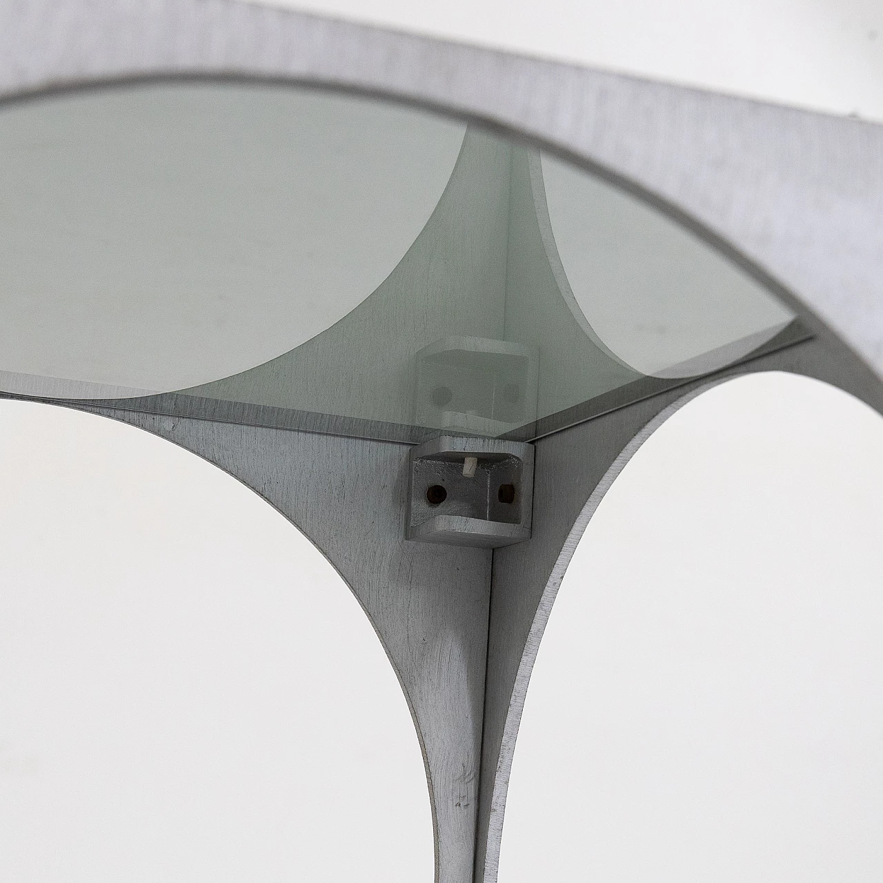 Aluminium and smoked glass cart by Lorenzo Burchiellaro, 1970s 9