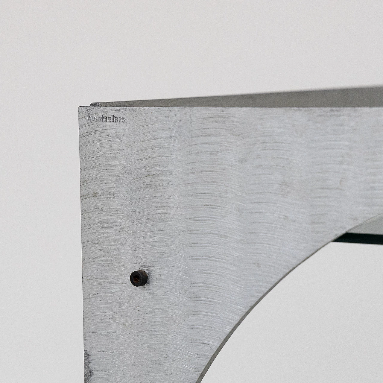 Aluminum and glass cart by Lorenzo Burchiellaro, 1970s 6