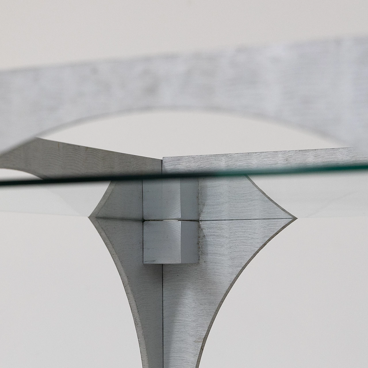 Aluminum and glass cart by Lorenzo Burchiellaro, 1970s 7