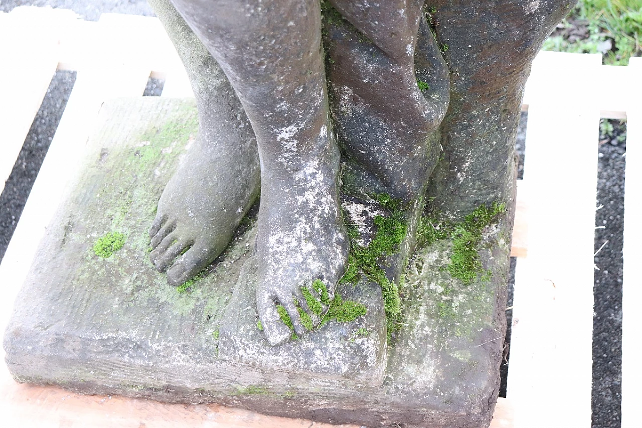 Leda and the swan, statue in cement and marble dust, 1920s 5