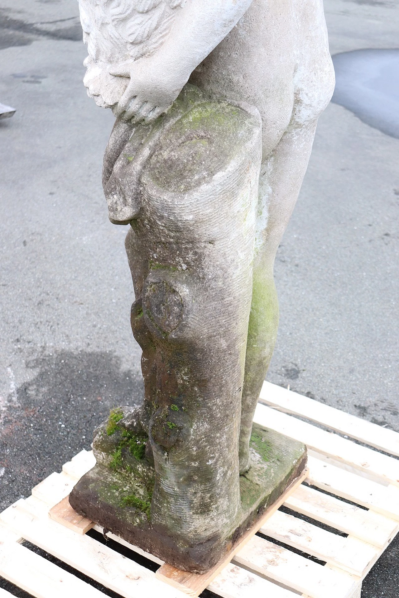 Leda and the swan, statue in cement and marble dust, 1920s 13