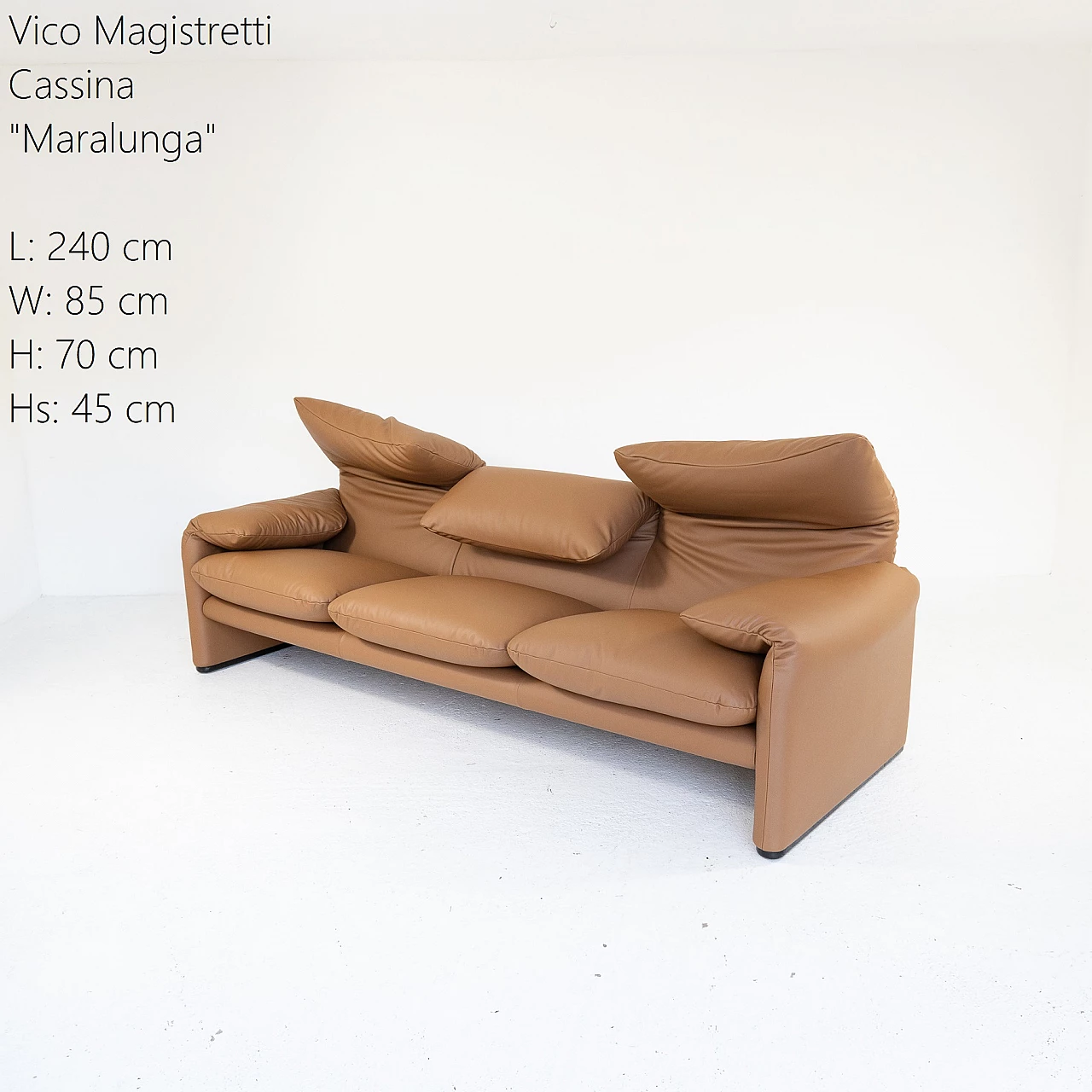 Maralunga sofa by Vico Magistretti for Cassina, 1970s 5