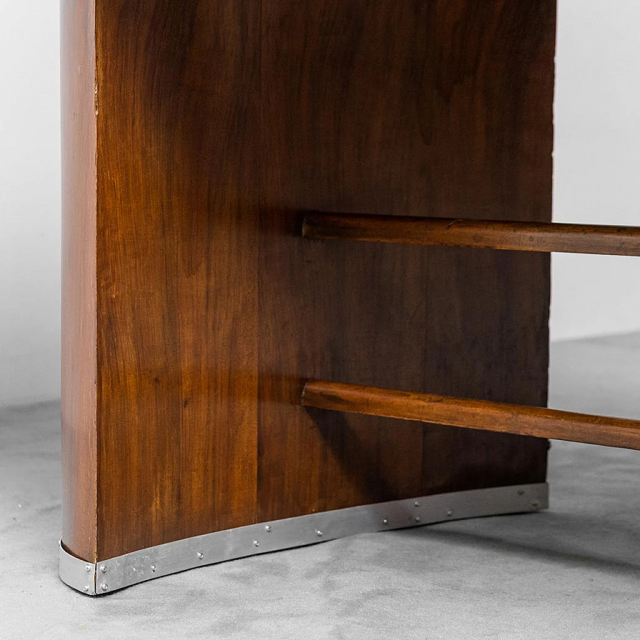 Wooden table with metal tips 9