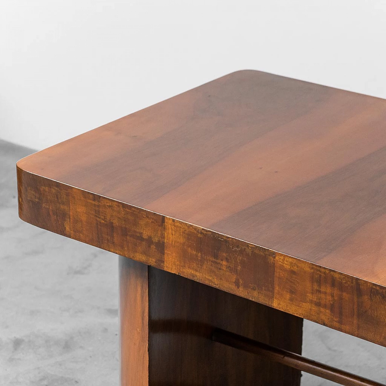 Wooden table with metal tips 11