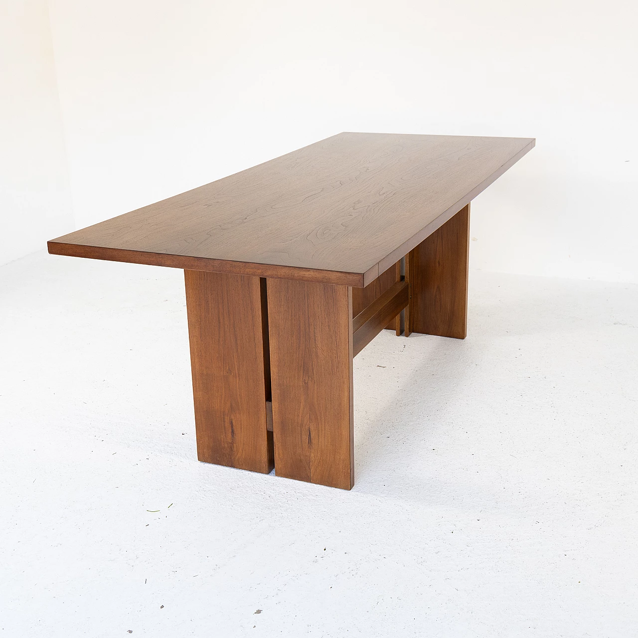 Walnut table by Bernini, 1970s 2