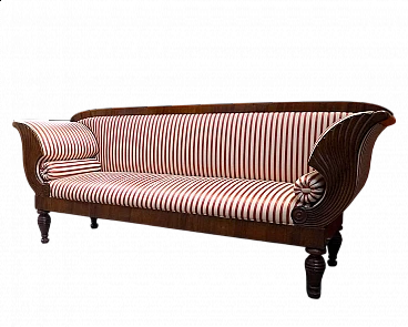 Walnut satchel sofa in Bidermeier style, early 19th century