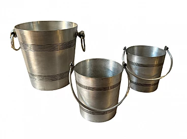 Pair of ice buckets and wine cooler by Reneka, 1930s