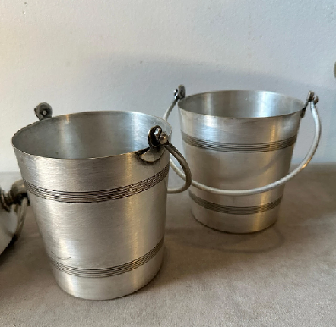 Pair of ice buckets and wine cooler by Reneka, 1930s 5