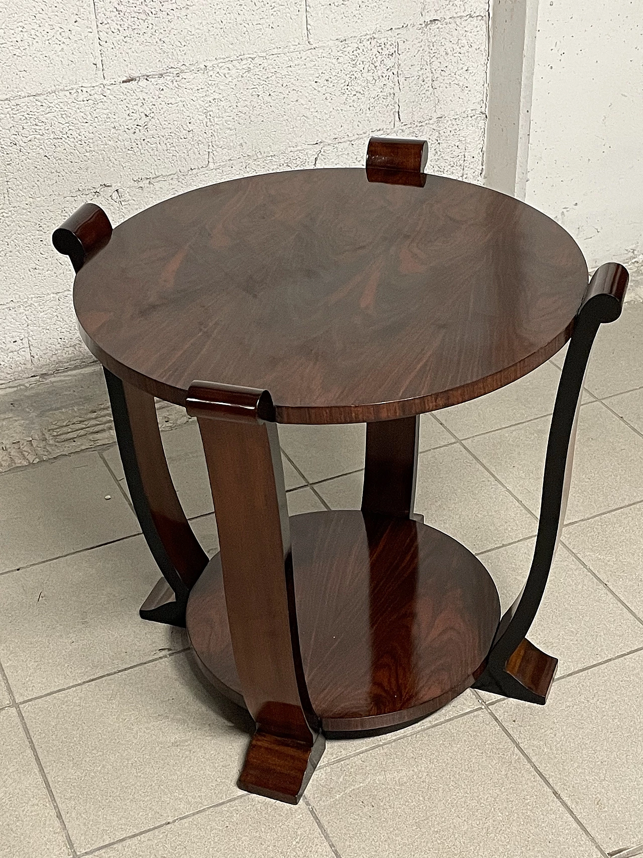 Round coffee table in rosewood, 1930s 3