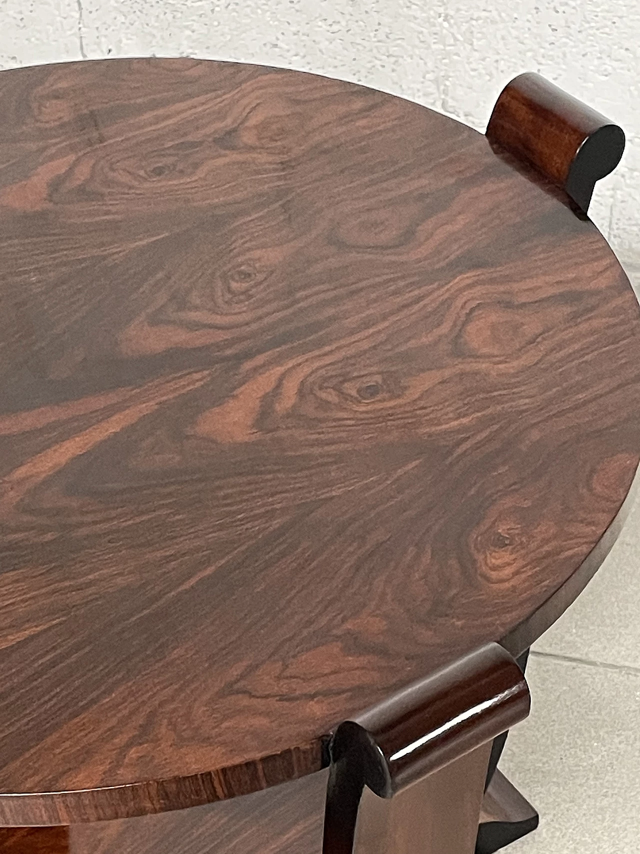 Round coffee table in rosewood, 1930s 6