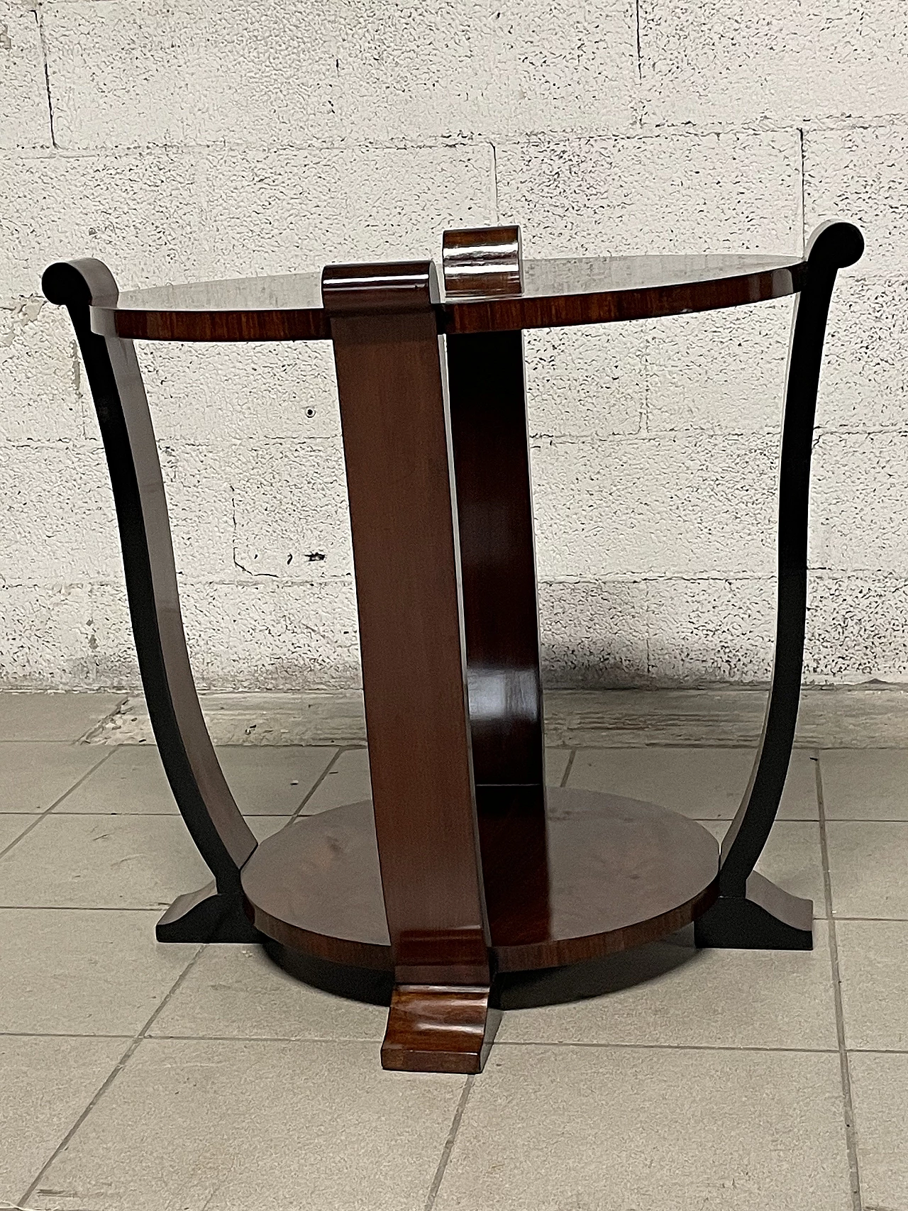 Round coffee table in rosewood, 1930s 7