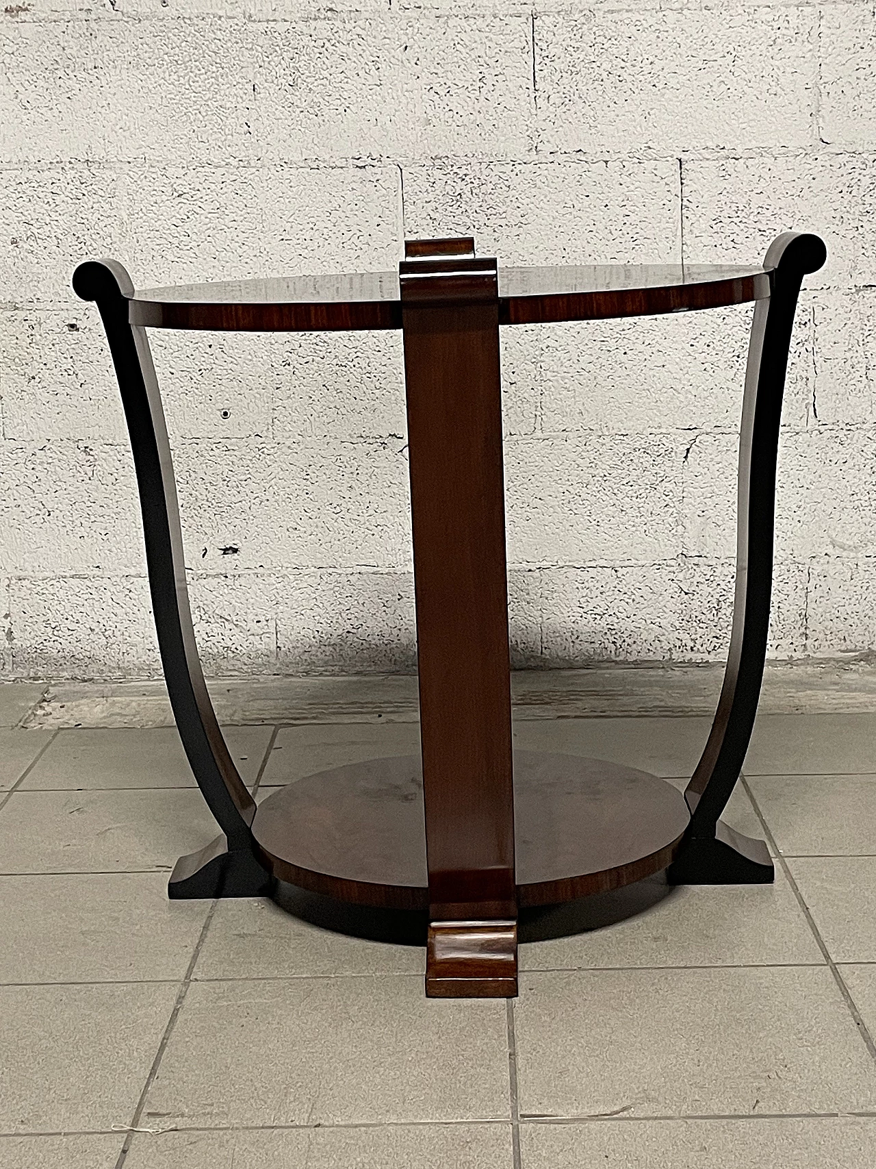 Round coffee table in rosewood, 1930s 8