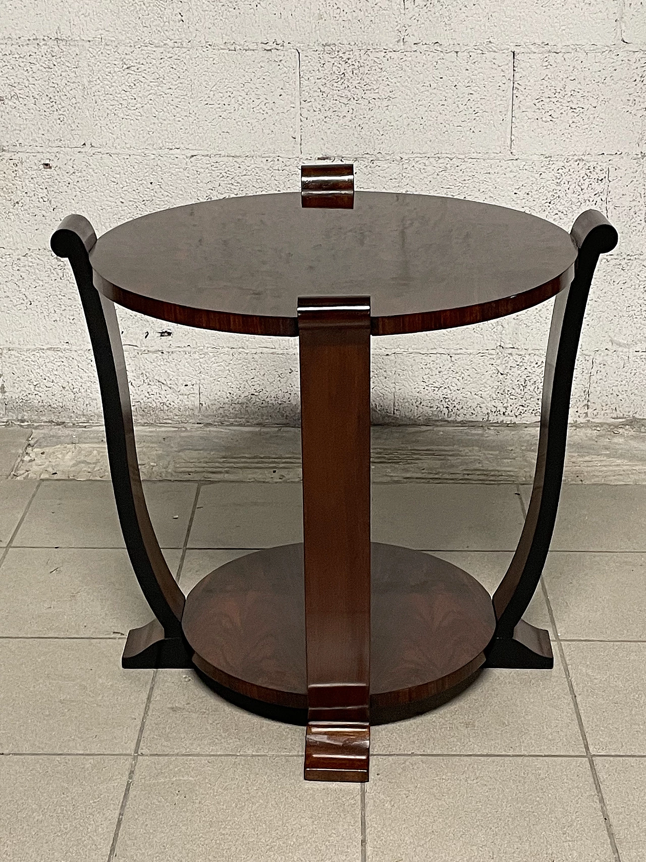 Round coffee table in rosewood, 1930s 9