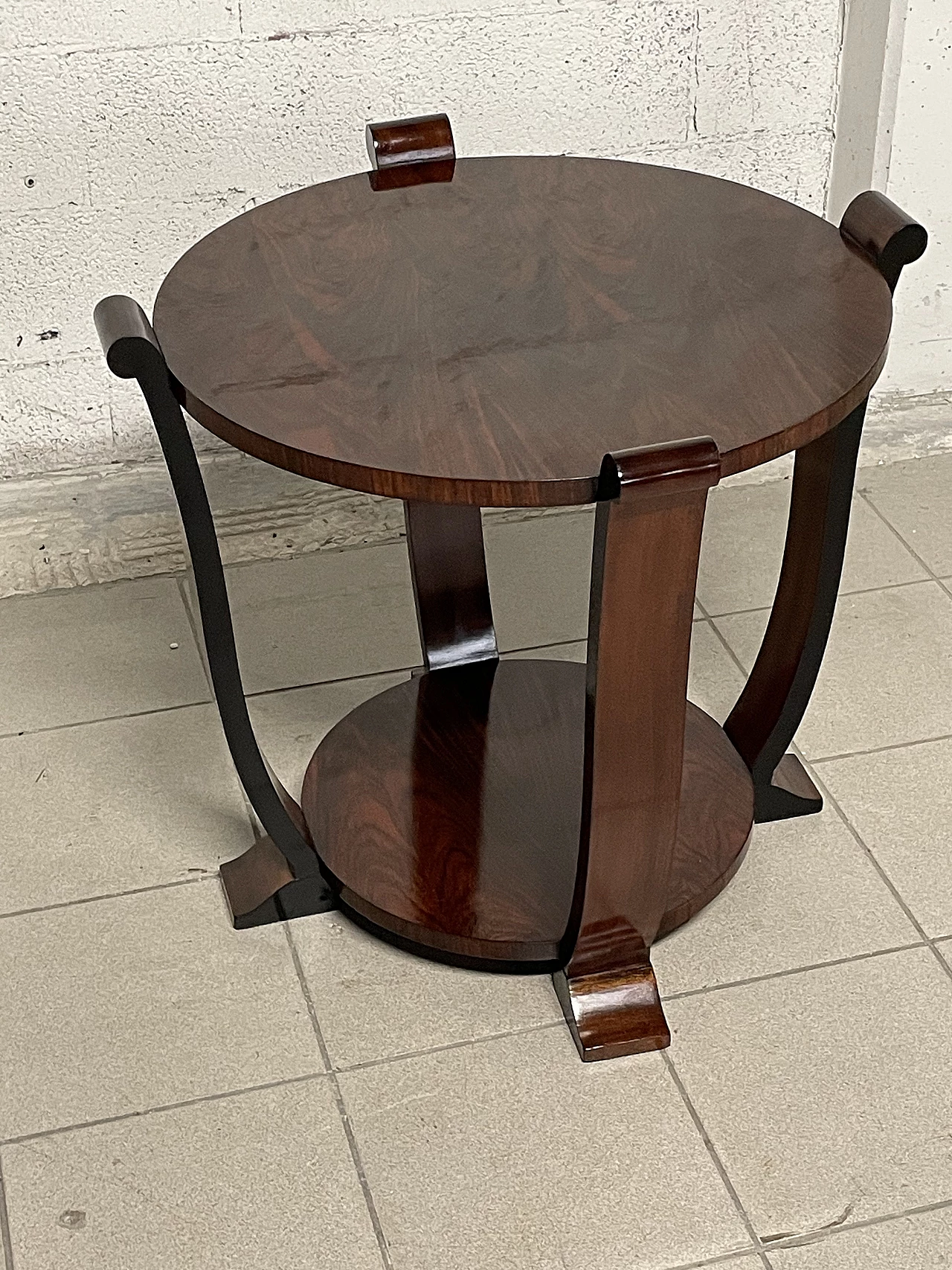 Round coffee table in rosewood, 1930s 10