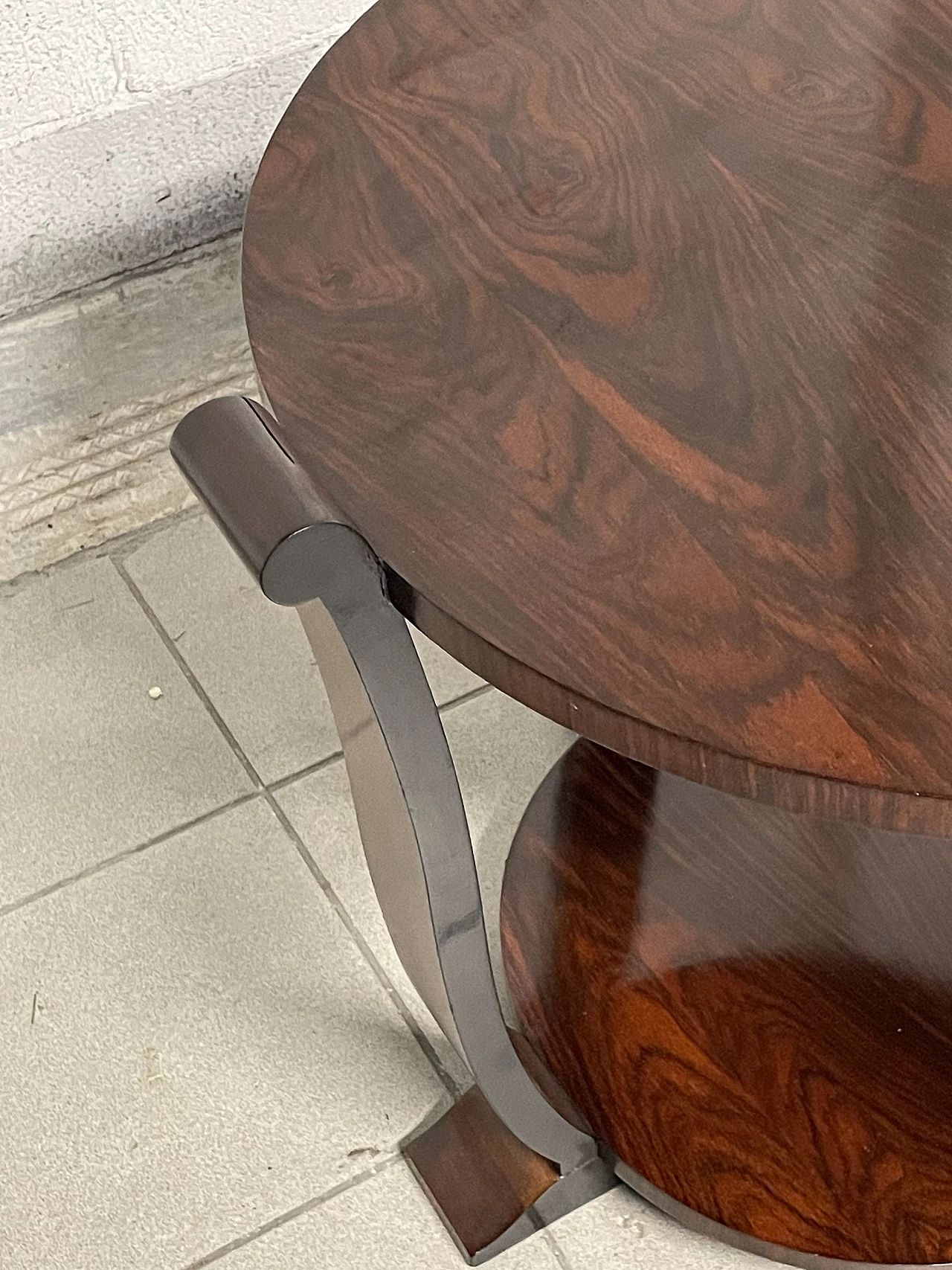 Round coffee table in rosewood, 1930s 11