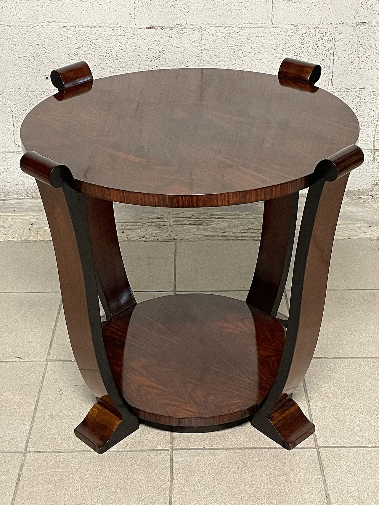 Round coffee table in rosewood, 1930s 16