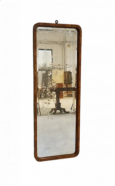 Walnut-root satchel mirror, early 20th century