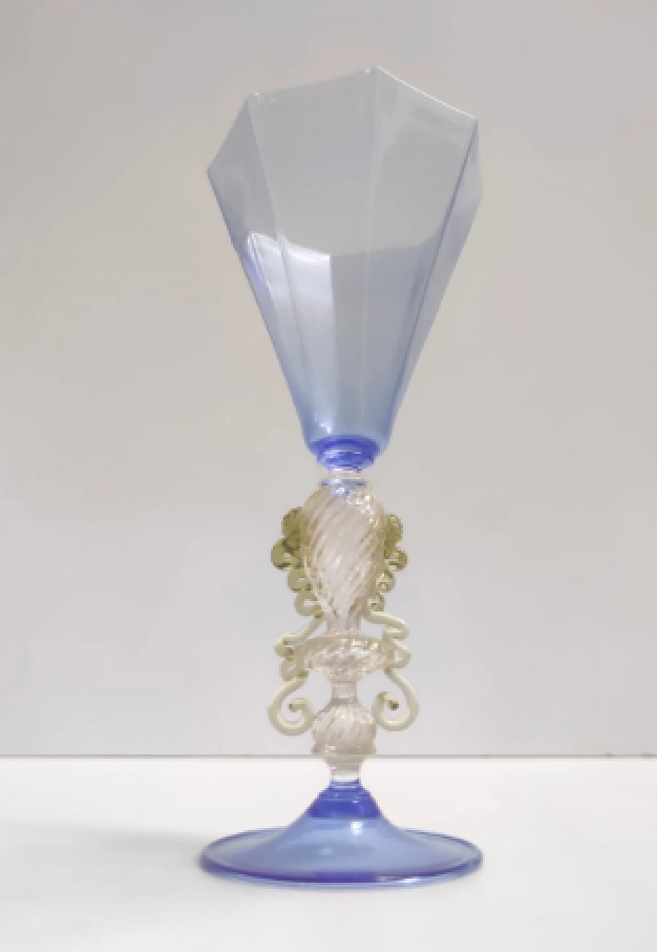 Murano blown glass Tipetto goblet 4