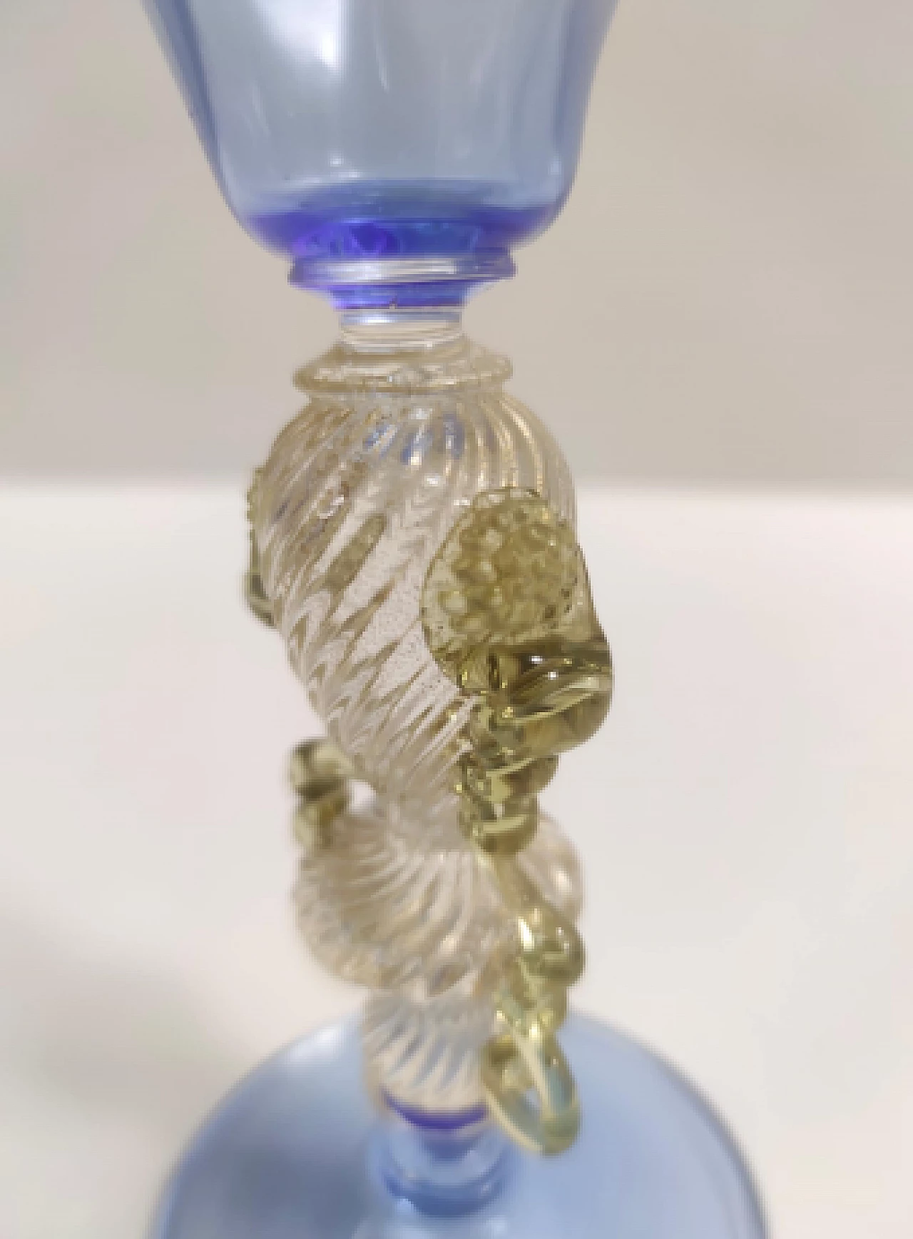 Murano blown glass Tipetto goblet 8