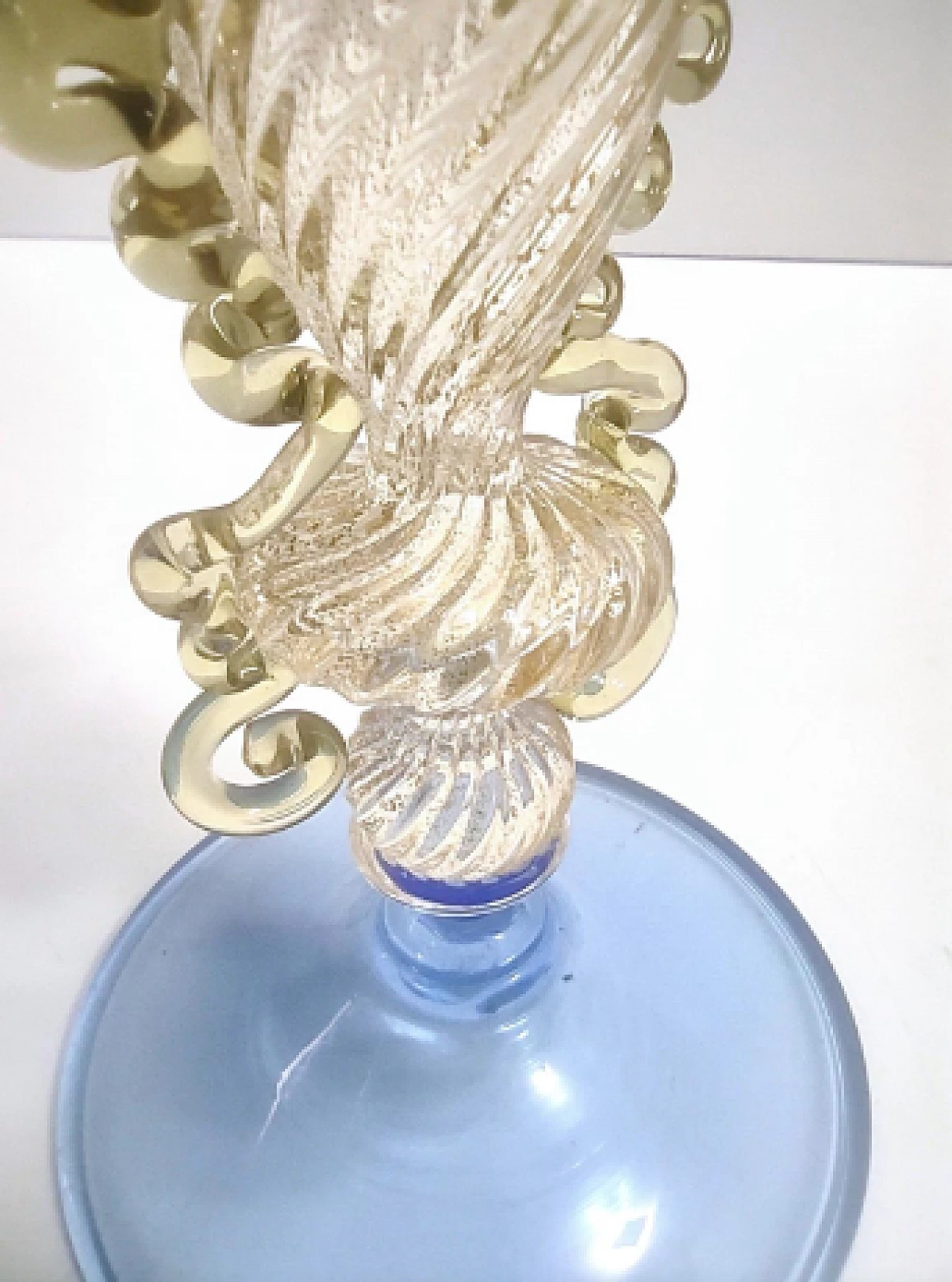Murano blown glass Tipetto goblet 9