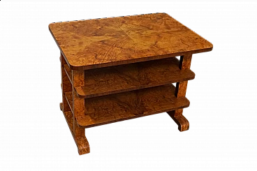 Briarwood coffee table with three shelves, 1940s