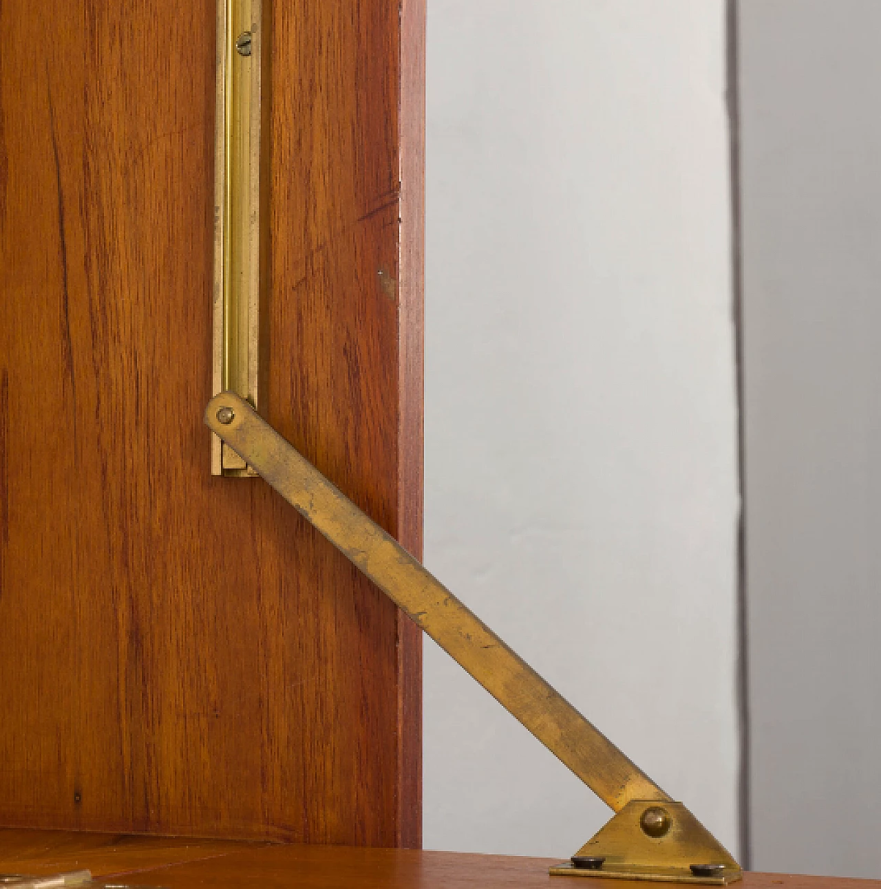 Two-bay teak and brass bookcase by Ico Parisi, 1960s 19