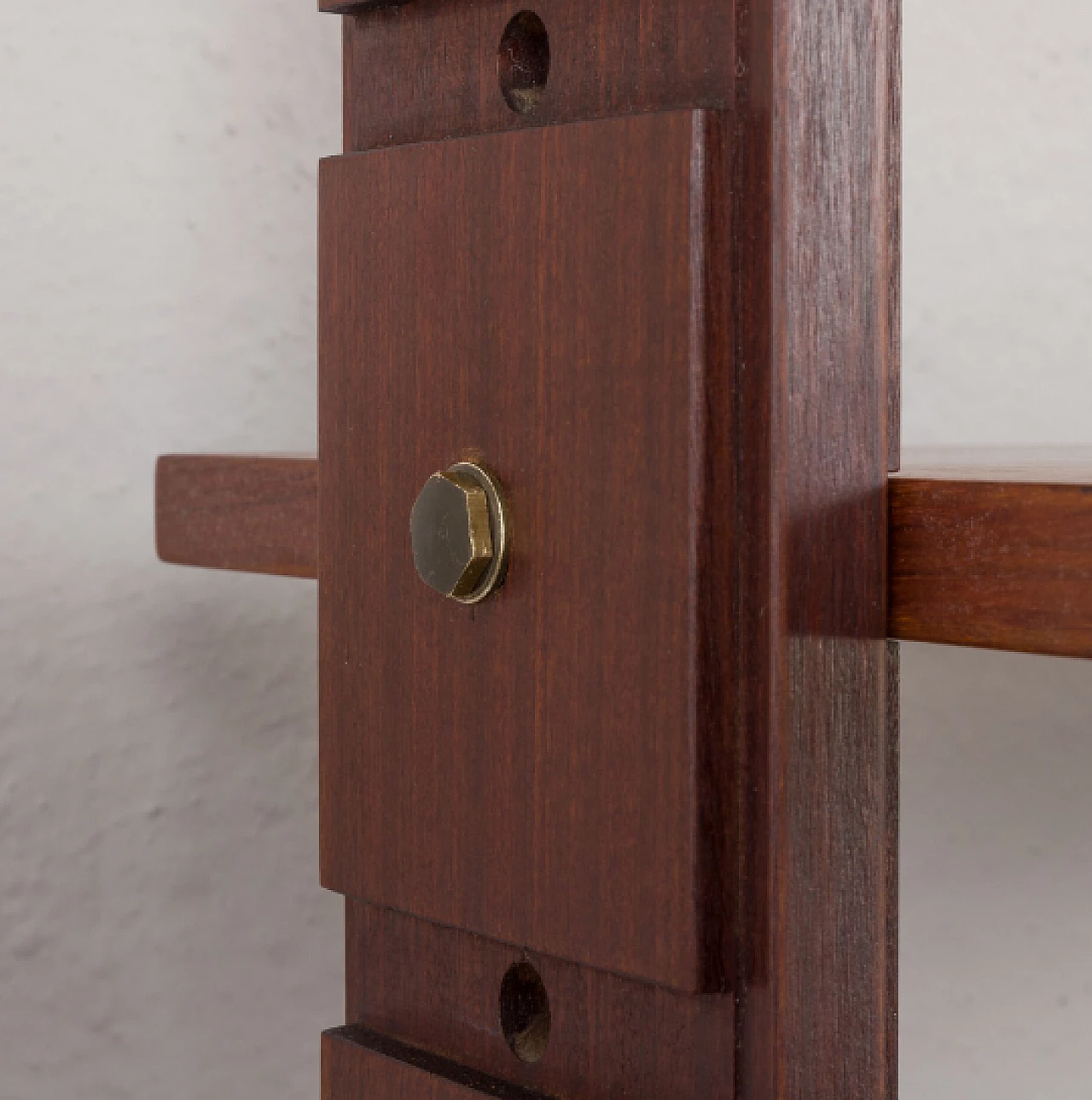 Two-bay teak and brass bookcase by Ico Parisi, 1960s 25