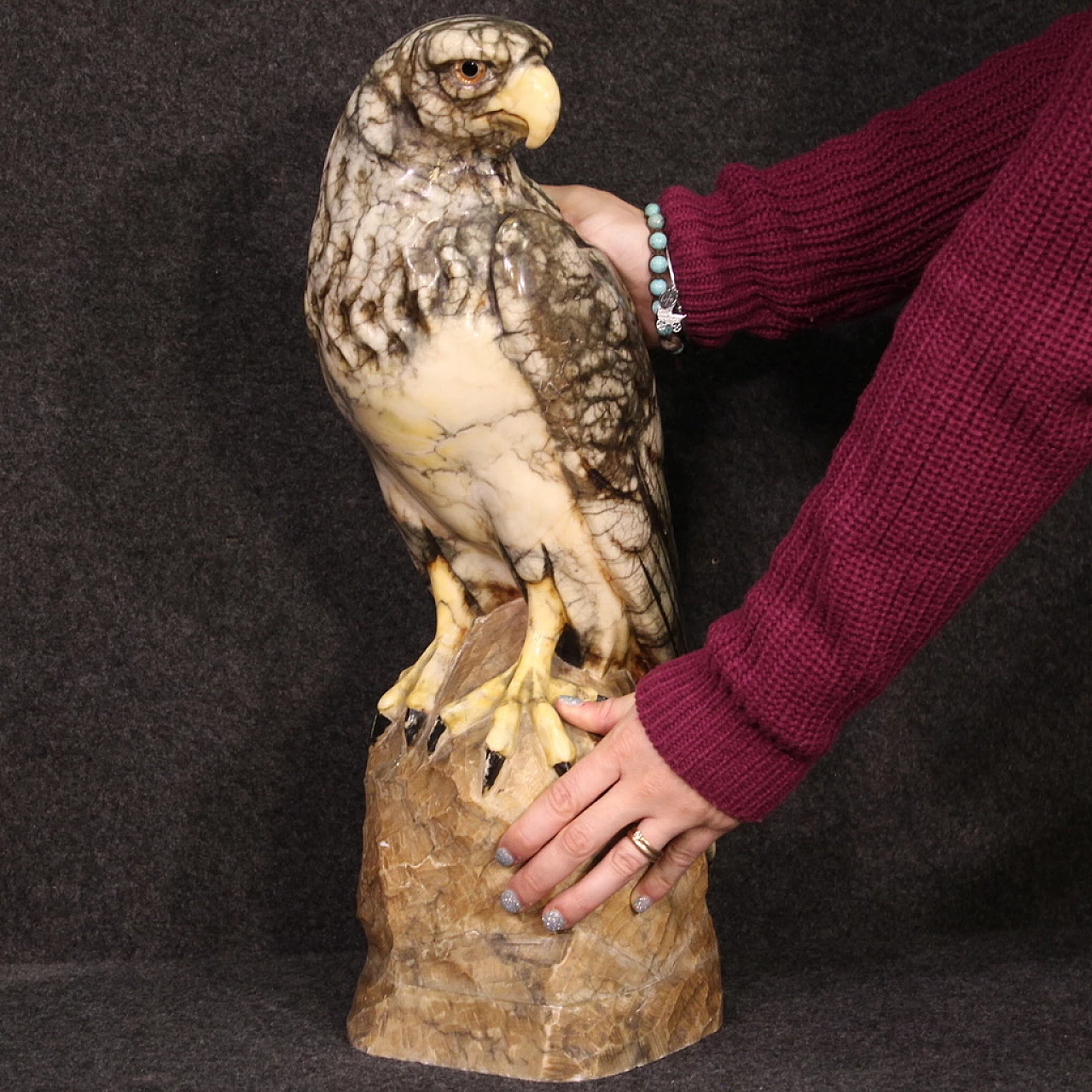 Alabaster sculpture of an eagle, 1940s 2