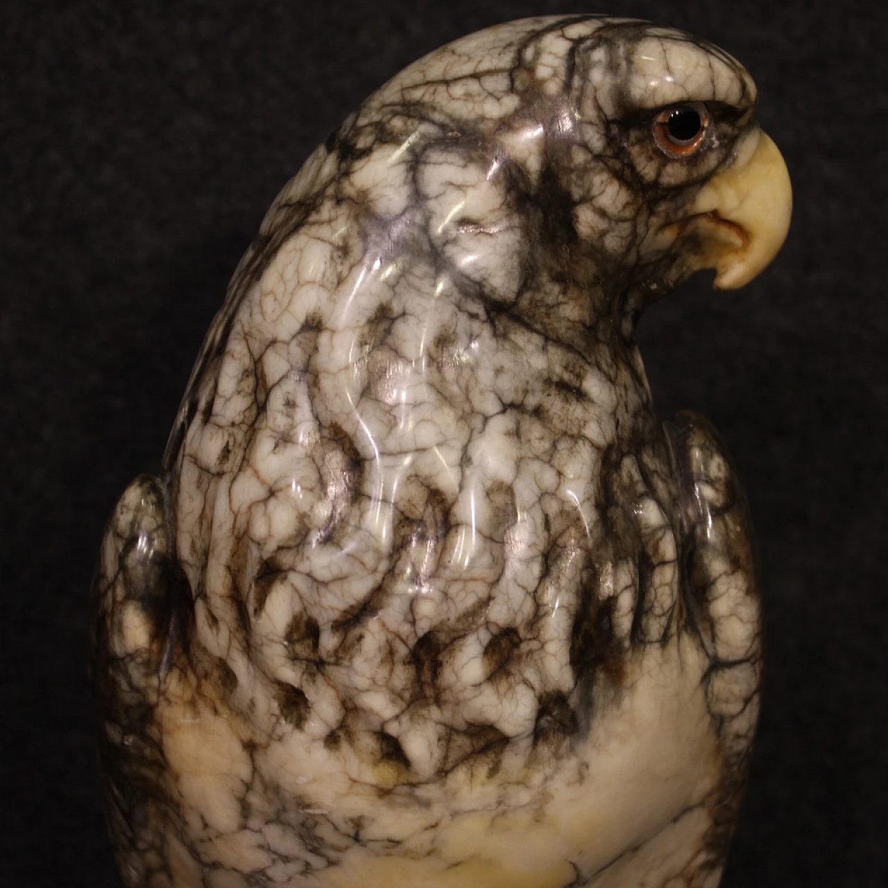 Alabaster sculpture of an eagle, 1940s 9