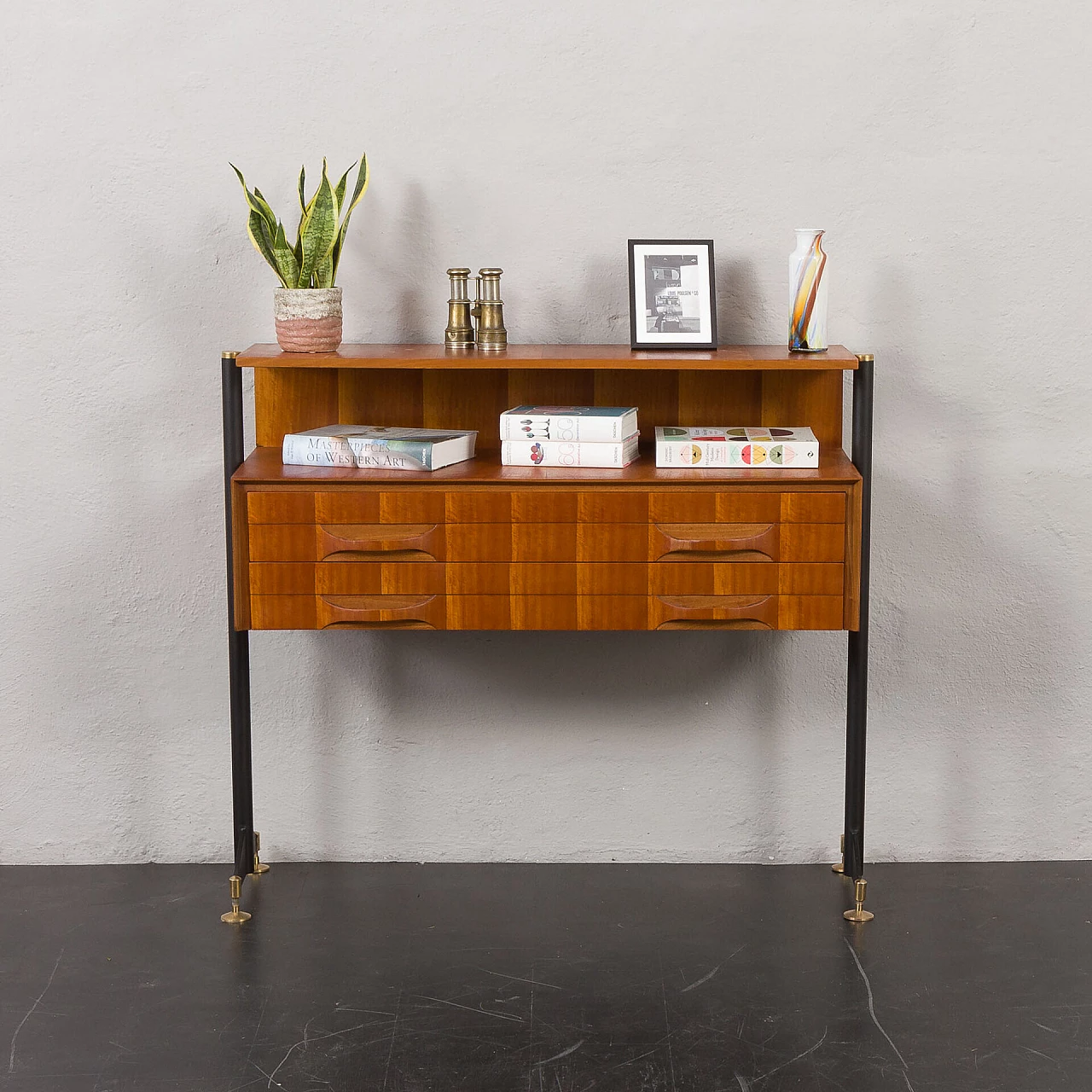 Console with drawers in the style of Carlo De Carli, 1960s 1