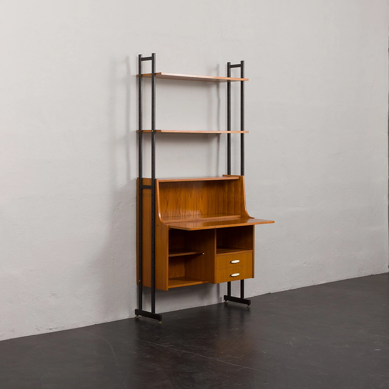 Libreria con scrittoio in teak nello stile di Vittorio Dassi, anni '60 6