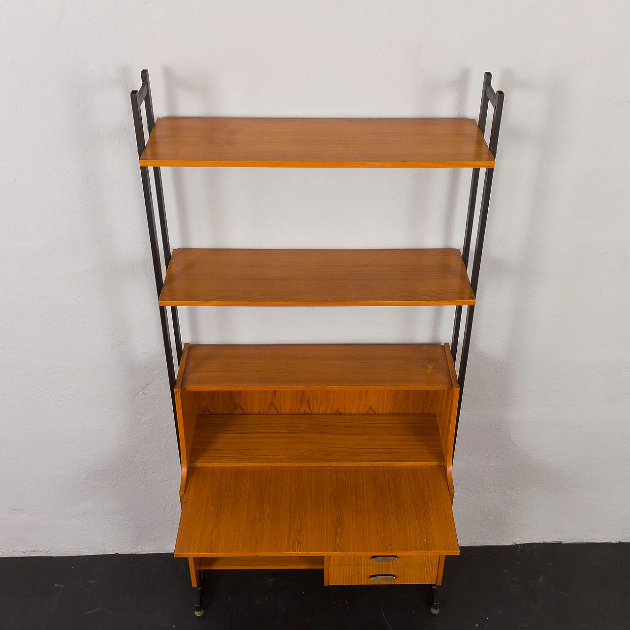 Libreria con scrittoio in teak nello stile di Vittorio Dassi, anni '60 9