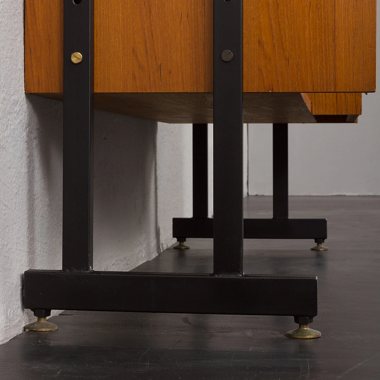 Libreria con scrittoio in teak nello stile di Vittorio Dassi, anni '60 12