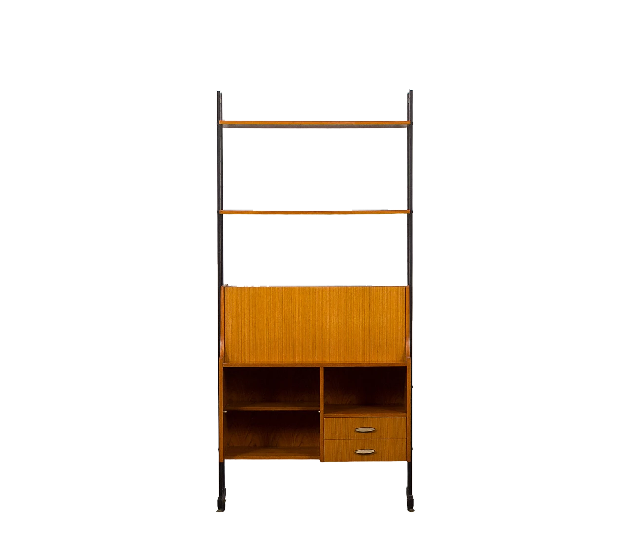 Libreria con scrittoio in teak nello stile di Vittorio Dassi, anni '60 19