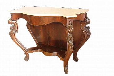 Louis Philippe carved mahogany console table, 19th century
