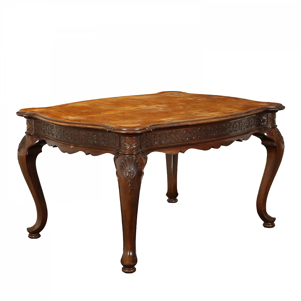 Walnut table with carvings 1