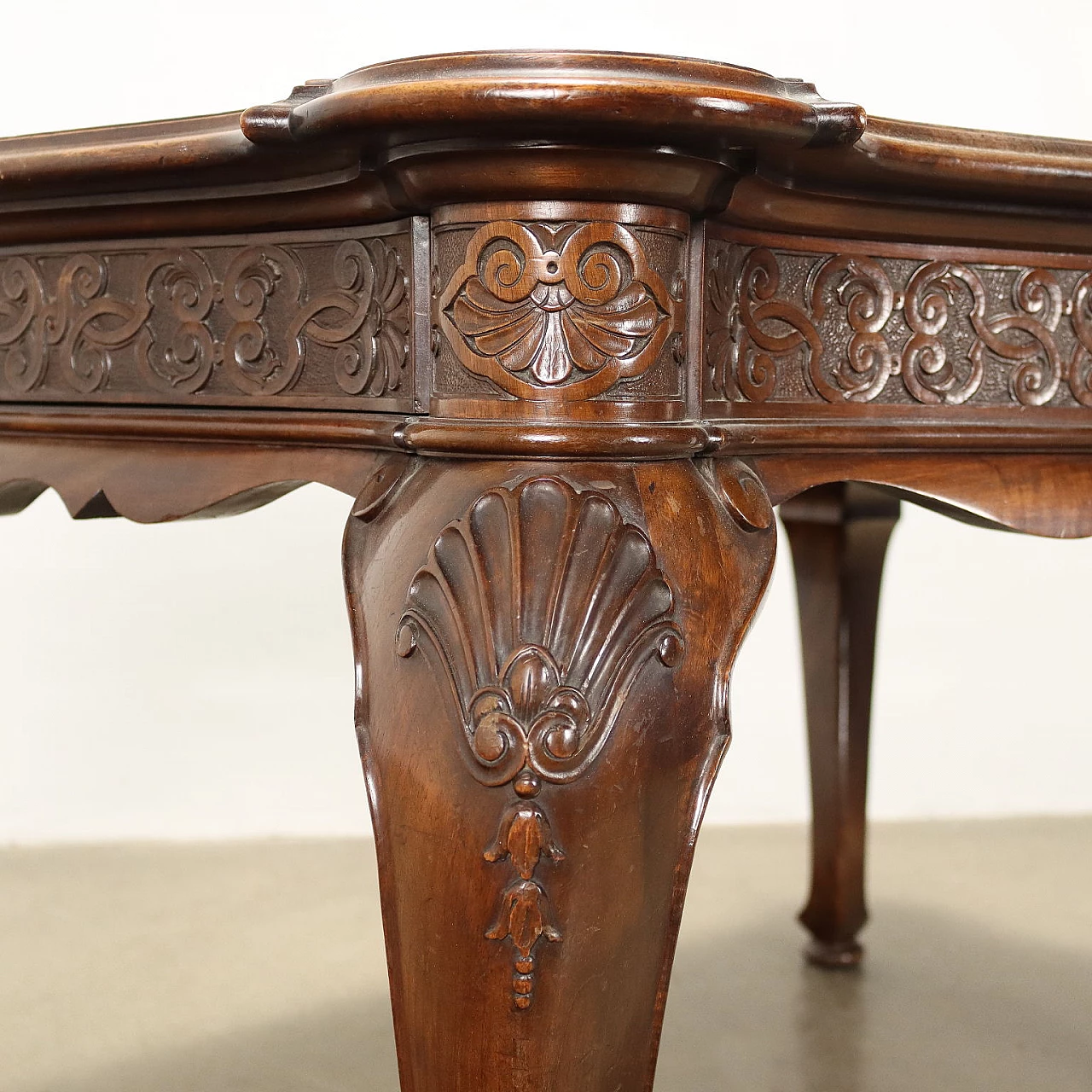 Walnut table with carvings 6
