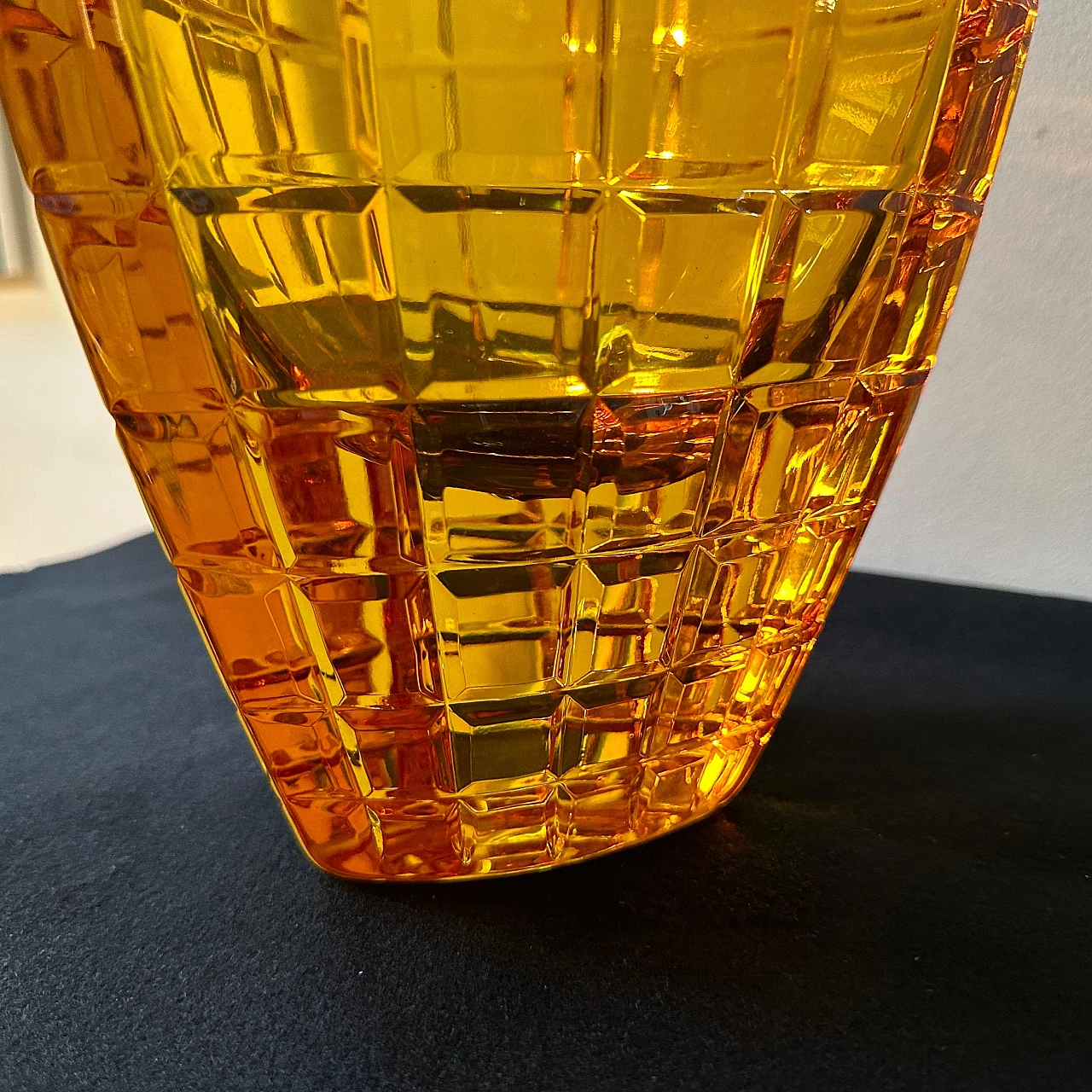 Amber glass vase by Val Saint Lambert, 1960s 6