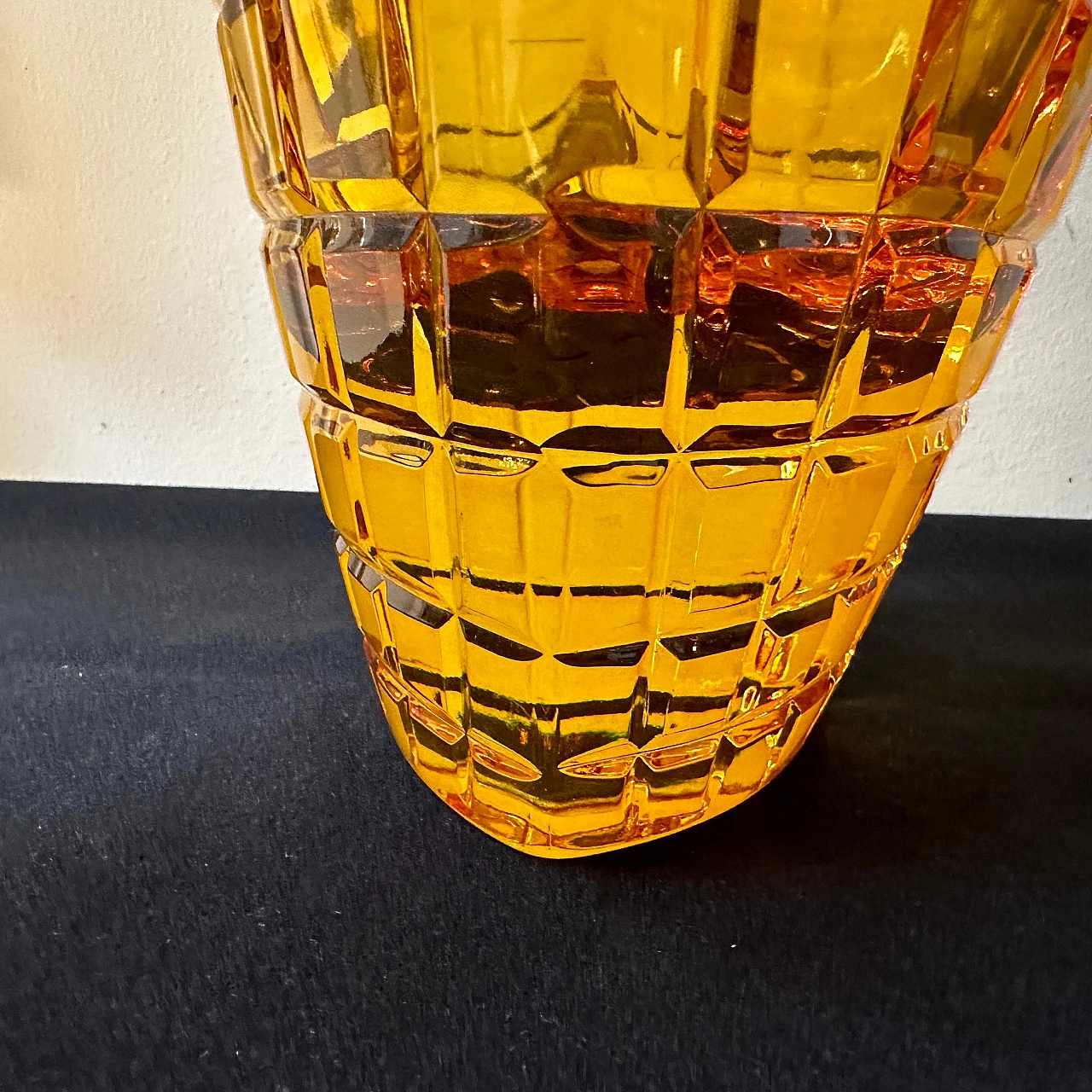 Amber glass vase by Val Saint Lambert, 1960s 9