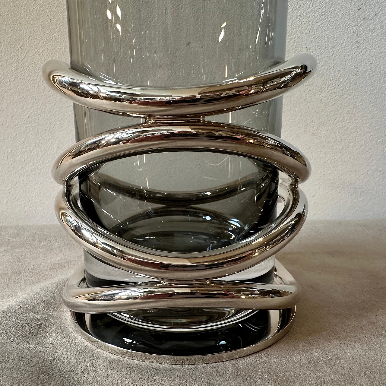 Vertigo vase by Andrée Putman for Christofle, 1990s 2